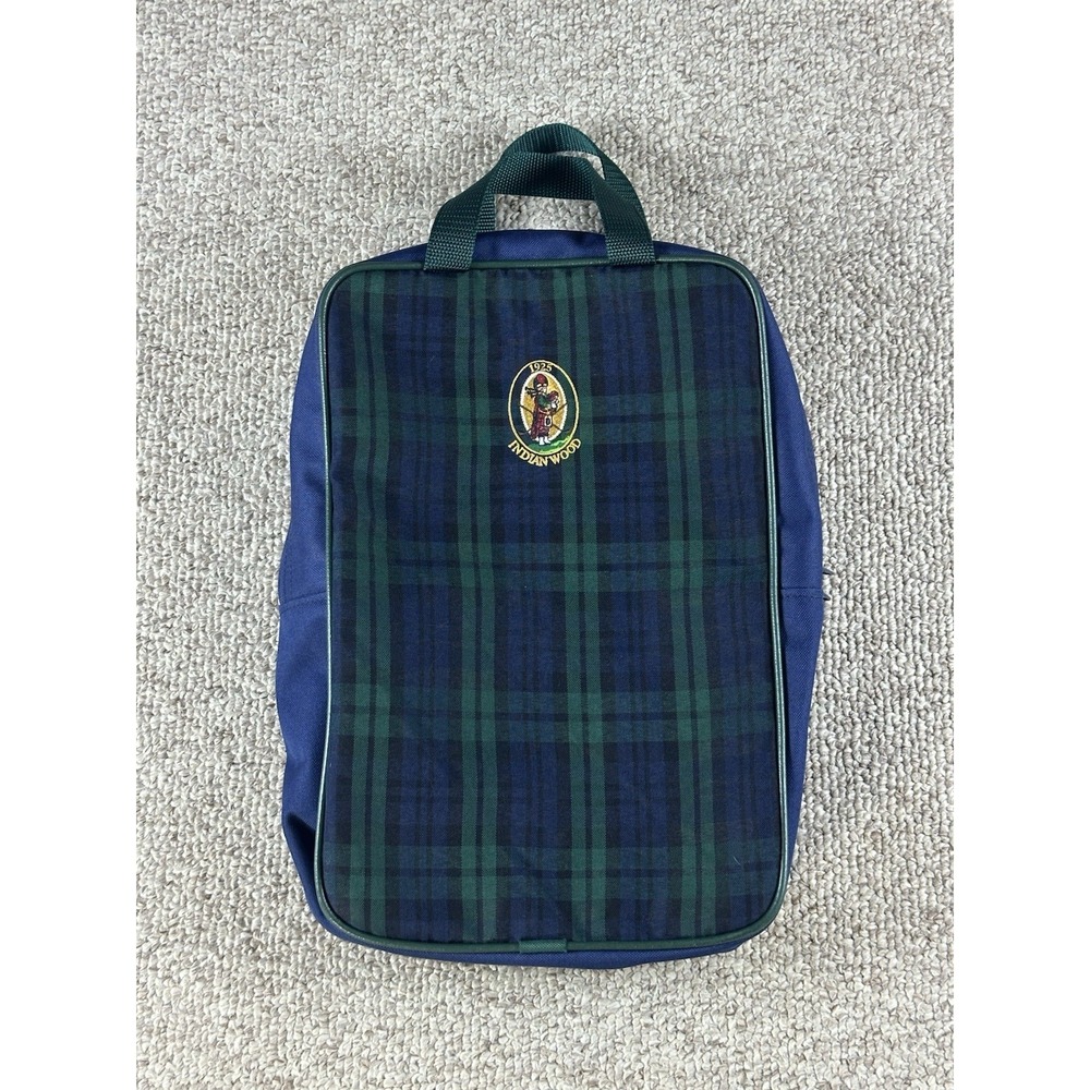 Cross Canvas Company 1925 Indianwood Logo School Book Bag Plaid PC Shoes Travel